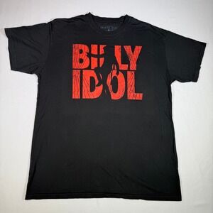 Billy Idol‎ Graphic T-Shirt Rock Concert Tee Black